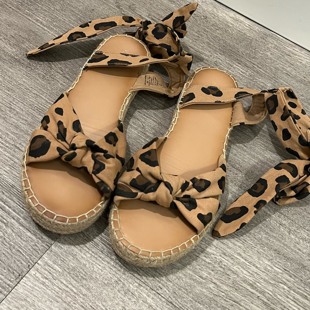 Cheetah print sandals